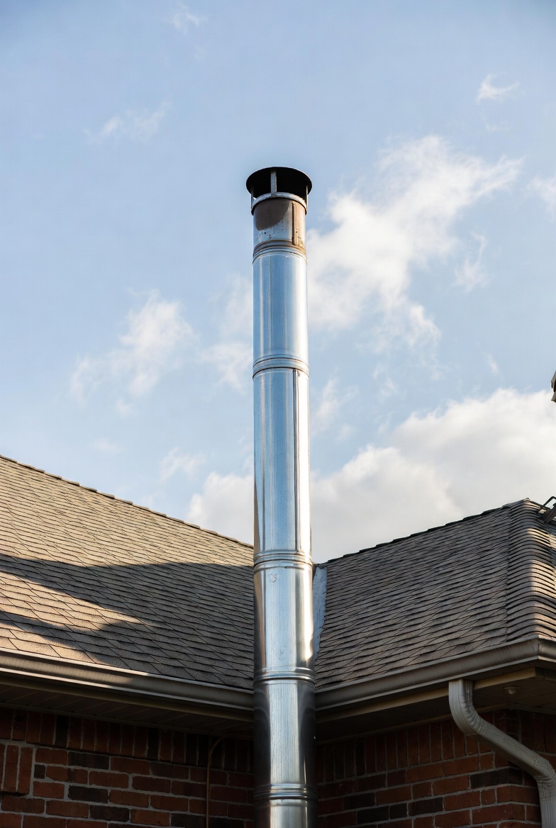 Furnace flue in the home